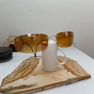 VOGUE 3390-S  Women's Gold Rimless Sunglasses Amber Gradient 62-17 Italy
